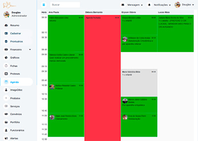 Interface do Siodonto no desktop e tablet