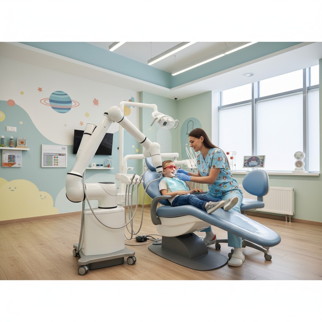 Cobots na odontopediatria: automação segura que libera foco clínico