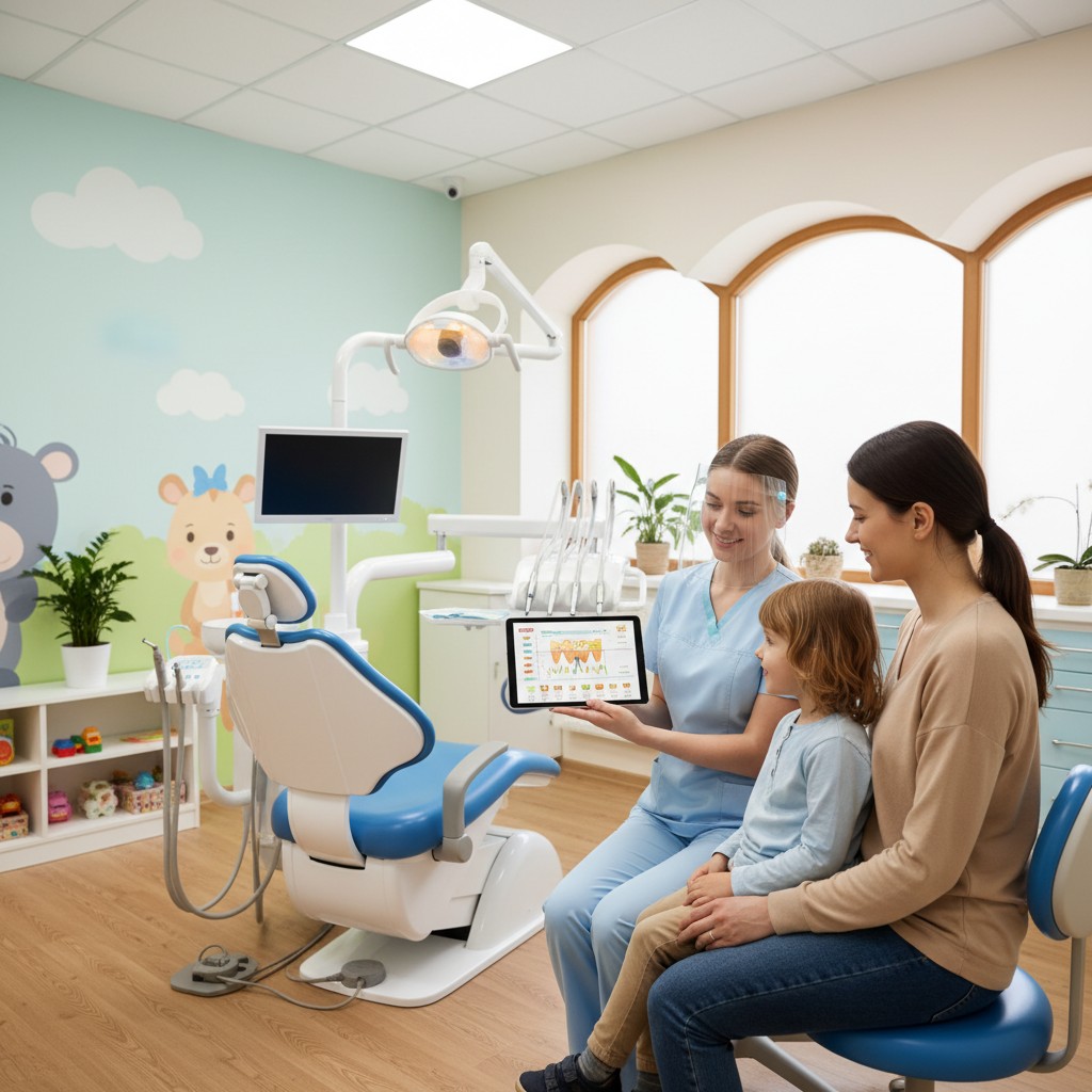 Erupção e crescimento dental infantil em dados: do celular à cadeira