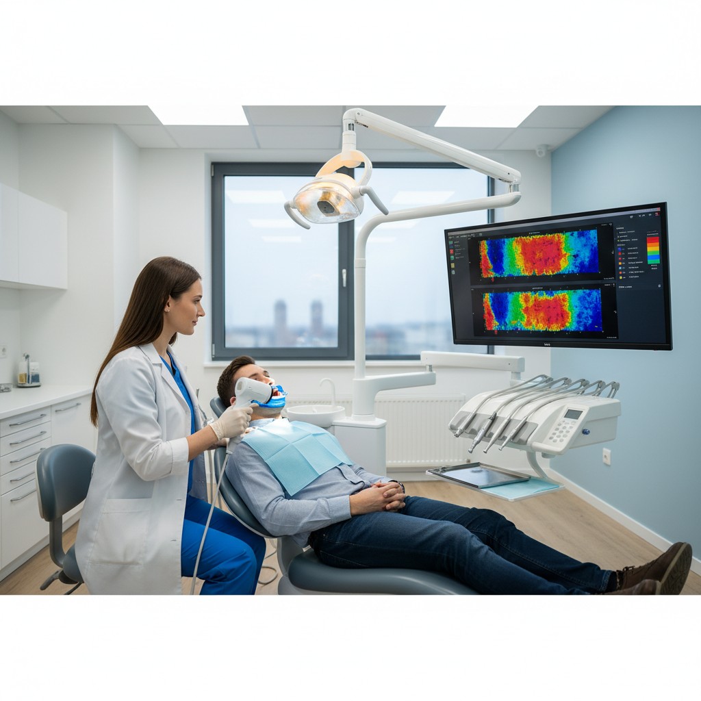 Imagem hiperespectral clínica: mucosa, cárie e margens sob outra luz