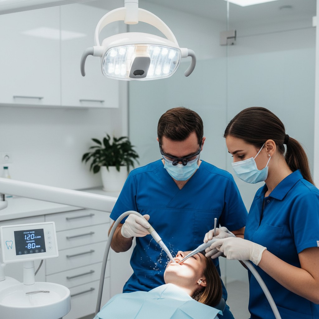 Sucção inteligente no consultório: eficiência clínica e ar mais seguro