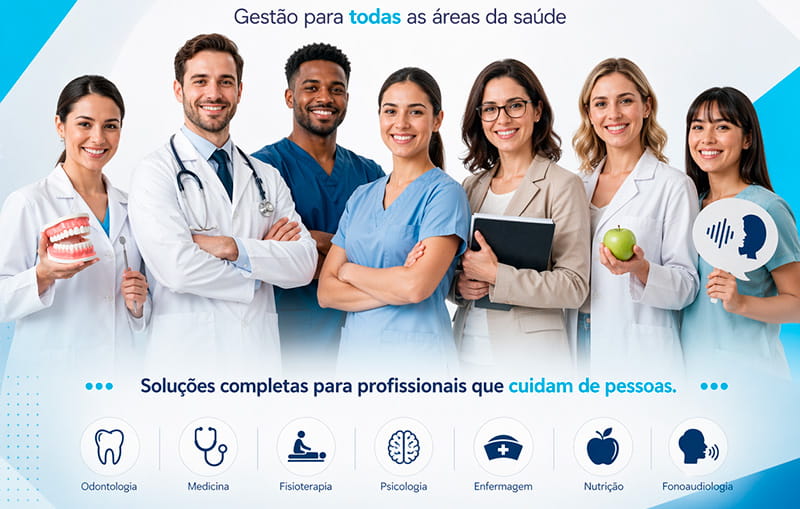 Ilustra&ccedil;&atilde;o do Siodonto em um computador com elementos de odontologia